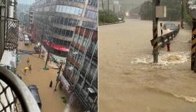 Tifón Krathon toca tierra en Taiwán con fuertes vientos y lluvias torrenciales 