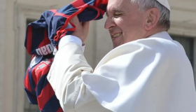 El San Lorenzo argentino resalta el «amor por el Ciclón» del papa Francisco 